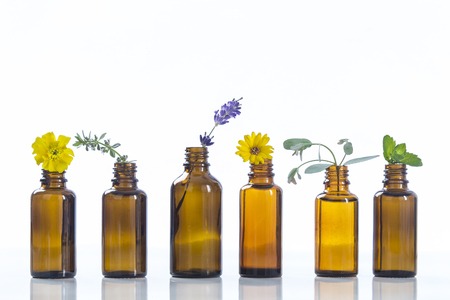 essential oils and medical flowers 