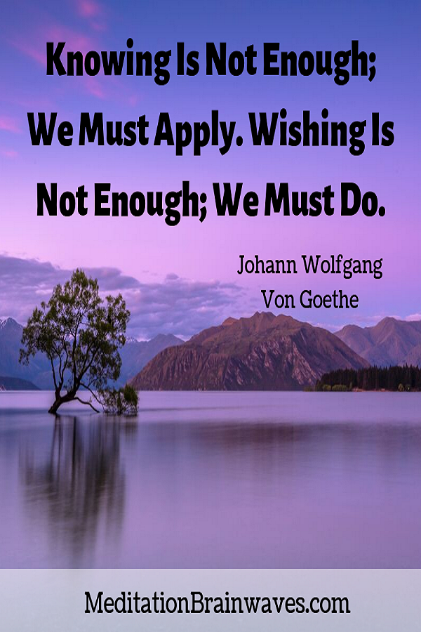 Johann Wolfgang Von Goethe knowing is not enough