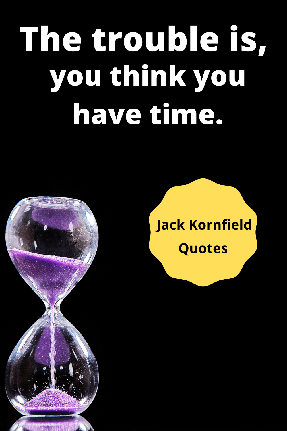 The trouble is you think you have time