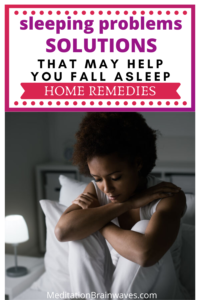 sleeping problems home remedies
