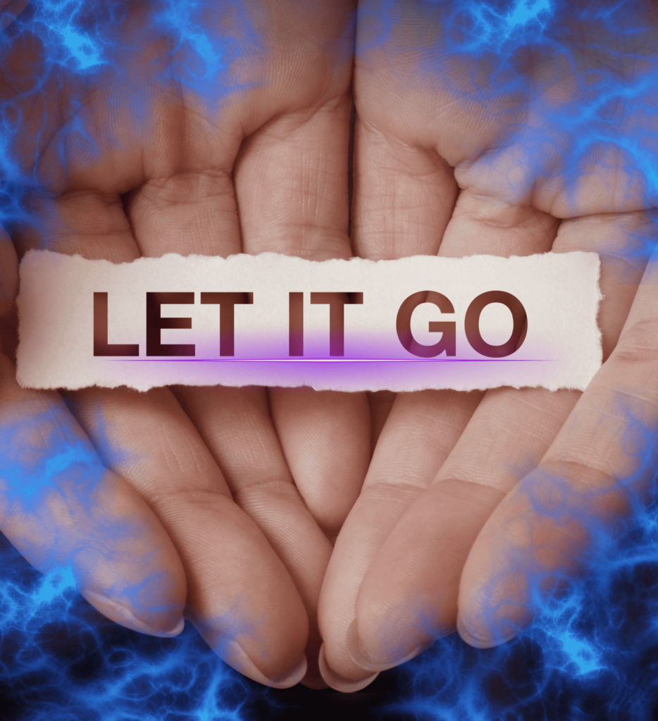 let it go sign on hands